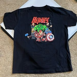 $7SALE Marvel Avengers Large Hero's Black T-shirt #comics #cosplay